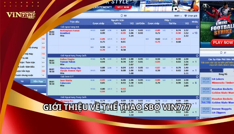 Giới thiệu về Thể Thao SBO Vin777